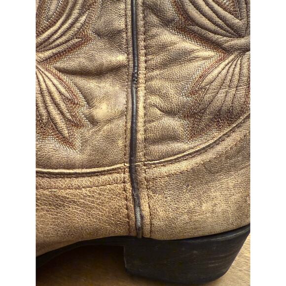 Laredo Men’s Cowboy Western Boots 9.5 EW Extra Wide Brown Distressed Leather - Picture 7 of 9